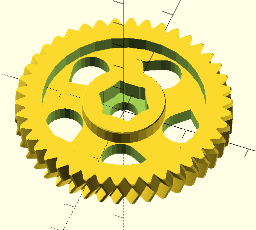 Моделирование в OpenSCAD для 3D печати - шестерня