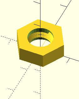 Моделирование в OpenSCAD для 3D печати - Гайка